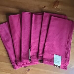 Sonoma Deep Red Cloth Napkins - Set of 6